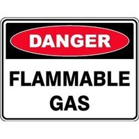 DANGER Flamable Gas Sign