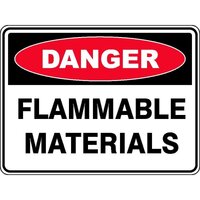 DANGER Flammable Materials Sign