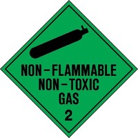 Non-Flammable Non-Toxic Gas 2 Hazchem 270mm x 270mm Polypropylene Sign