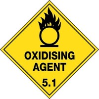 Oxidising Agent 5.1 Hazchem 270mm x 270mm Metal Sign