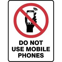 Do Not Use Mobile Phones Sign W/Picto
