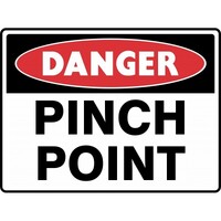 DANGER PINCH POINT 100mm x 100mm Sticker