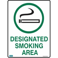 DESIGNATED SMOKING AREA Sign 