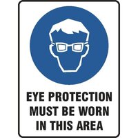 Eye Protection Must be Warn In This Area W/Picto