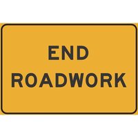 END ROADWORK Non Reflective (Swing Stand Sign ONLY)