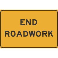 END ROADWORK Class 1 Reflective (Swing Stand Sign ONLY)
