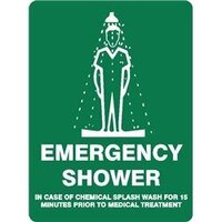 EMERGENCY Shower Sign