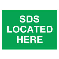 EMERGENCY SDS Located Here Sign