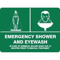 EMERGENCY Shower And Eyewash Sign