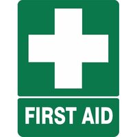 EMERGENCY FIRST AID Pictograph Sticker 100mm x 100mm