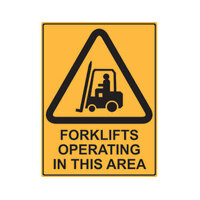 Forklifts Operating In This Area W/Picto