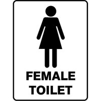 Female Toilet Sign with Picto Poly 300mm x 225mm