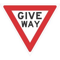 GIVE WAY Sign Aluminium Class 1 Reflective 750mm Triangle