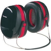 3M Optime 3 Neckband Red/Black Ear Muffs Class 5 34db (CARTON OF 10)