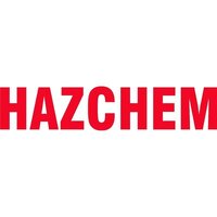 Hazchem Safety 200mm x 60mm Self Adhesive Sign