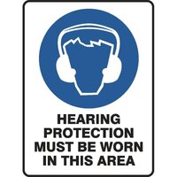 Hearing Protection Must Be Warn In This Area W/Picto
