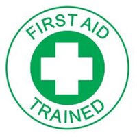FIRST AID TRAINED Hard Hat Decals