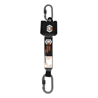 LINQ Self Retracting 2.5m Webbing Lanyard with Carabiners