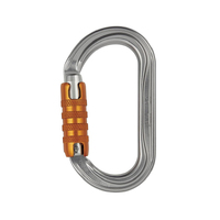 PETZL OK OVAL TRIACT-LOCK Alloy Carabiner (PACK OF 4)