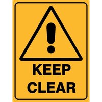 Keep Clear Sign W/Picto