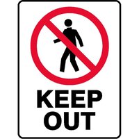 Keep Out Sign W/Picto