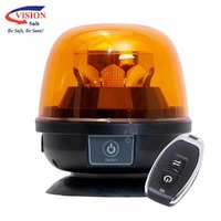 VISION SAFE LED Rechargeable Dome Beacon w/ Remote Control