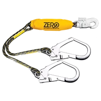 ZERO CLIMBR Twin Rope Lanyard with Snaphook and Scaffold Hooks