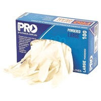 PRO CHOICE Latex White Lightly Powdered Glove (BOX OF 100)