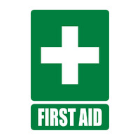 EMERGENCY First Aid Sign PVC Plastic 150 x 225mm