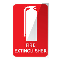 Fire Extinguisher Location Sign PVC Plastic 225 x 150mm