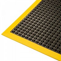 Anti-Fatigue Rubber Mat 600 x 900mm Yellow Edges