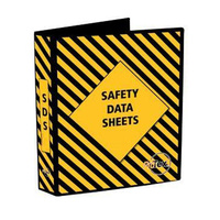 Safety Data Sheet Binder Black/Yellow 4 Ring Binder A4
