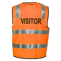 Hi Vis VISITOR Zip Vest Day/Night (ORANGE)