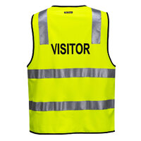 Hi Vis VISITOR Zip Vest Day/Night (YELLOW)