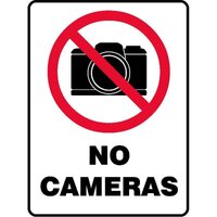 No Cameras Sign W/Picto