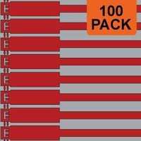 Jtagz 175mm RigTag BLANK (Red) | PACK OF 100