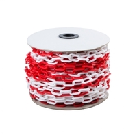 GLOBAL SPILL Plastic Chain Red/White 6mm (40m Roll)