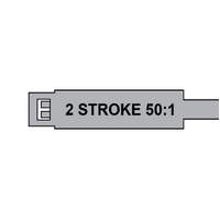2 STROKE 50:1 Safety Fuel Tags 175mm Grey (PACK OF 10)