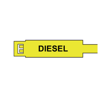 DIESEL Safety Fuel Tags 175mm Yellow (PACK OF 10)