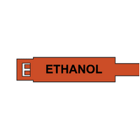 ETHANOL Safety Fuel Tags 175mm Orange (PACK OF 10)