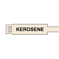 KEROSENE Safety Fuel Tags 175mm Natural (PACK OF 10)
