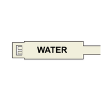 WATER Safety Fuel Tags 175mm White (PACK OF 10)