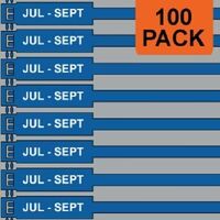 JTAGZ 175mm RigTag JUL-SEPT Lifting Inspection Tags (BLUE) | PACK OF 100