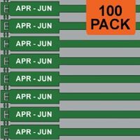 JTAGZ 300mm RigTag APR-JUN Lifting Inspection Tags (GREEN) | PACK OF 100