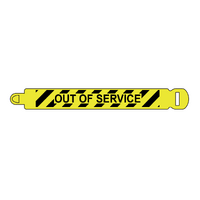 OUT OF SERVICE Safety I.D. Tags 95mm Yellow/Black (PACK OF 20)