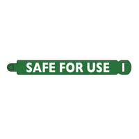 SAFE FOR USE Safety I.D. Tags 95mm Green (PACK OF 20)