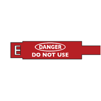DANGER DO NOT USE Safety I.D. Tags 175mm Red (PACK OF 20)