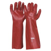 Pro Choice PVC Glove Red Single Dip 45cm