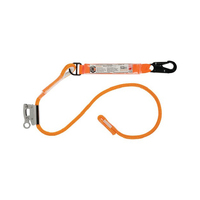LINQ 2m Adjustable Shock Absorbing Rope Lanyard with Rope Grab