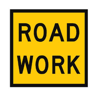 ROAD WORK Class 1 Reflective Swing Stand Sign ONLY
